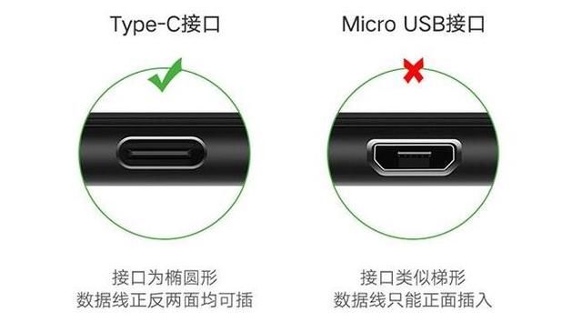 Type C接口與Micro USB接口