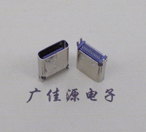  立式usb type c24p夾板連接器母座