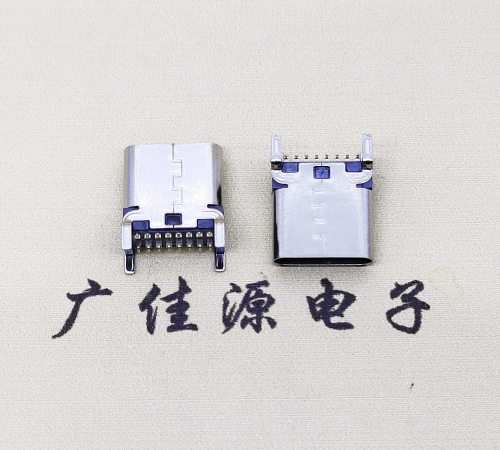 USB華為口連接器TYPE-C16P母座立式貼板