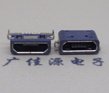 廠家直銷Micro USB 5pin防水母座,B型口四腳插板