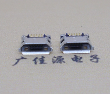 高品質(zhì)Micro USB 5P B型口母座,5.9間距前插/后貼端SMT