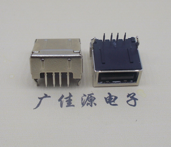 usb 2.0插座 A型單層90度 包膠母座