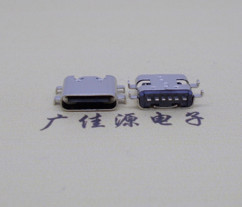 板上型臥式Type-c6p母座四腳沉0.8mm/1.2mm/1.6mm無彈。