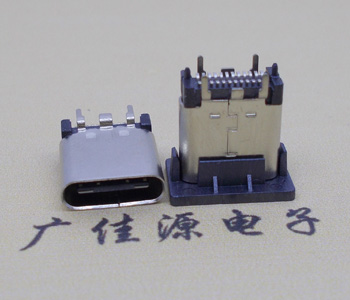 直立式type-c母座 立式type-c24p短體母座長10.5mm